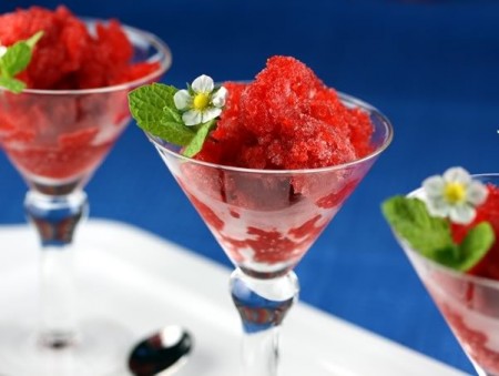 La ricetta della granita alle fragole