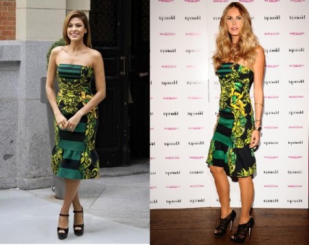 L’abito barocco di Prada sta meglio a Eva Mendes o a Elle Macpherson?