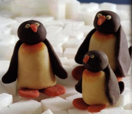 Pinguini in pasta di zucchero