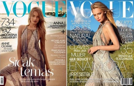 Vogue adora Roberto Cavalli, un abito due copertine!