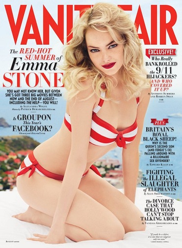 Emma Stone con bikini Marc by Marc Jacobs su Vanity Fair