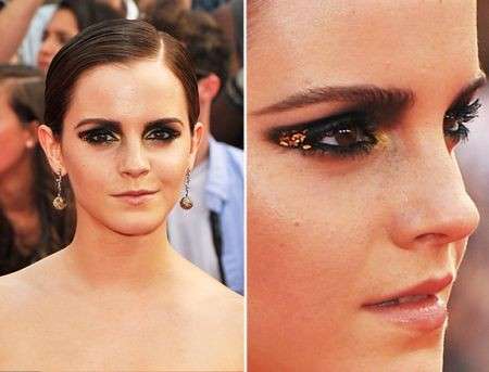 Oro e nero per il trucco sera strong di Emma Watson