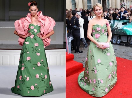 Il giardino fiorito di Oscar de la Renta veste J.K. Rowling