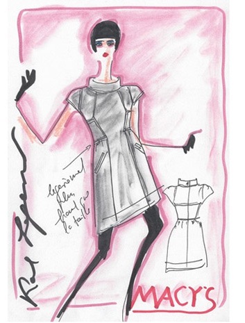 Gli schizzi della capsule collection Karl Lagerfeld for Macy’s