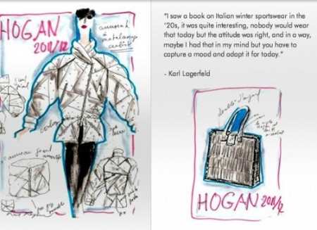 I primi schizzi della collezione Hogan by Karl Lagerfeld per l’ autunno inverno 2011-2012