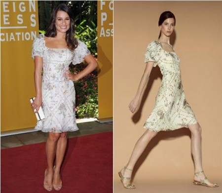 Lea Michele indossa un bellissimo abito Valentino Resort 2012: che chic!