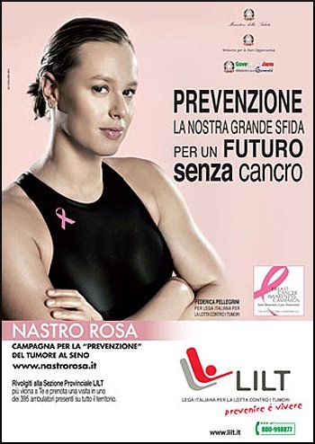 Federica Pellegrini campagna Il nastro rosa