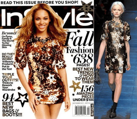 Beyonce Knowles risplende con le stelline Dolce & Gabbana per InStyle