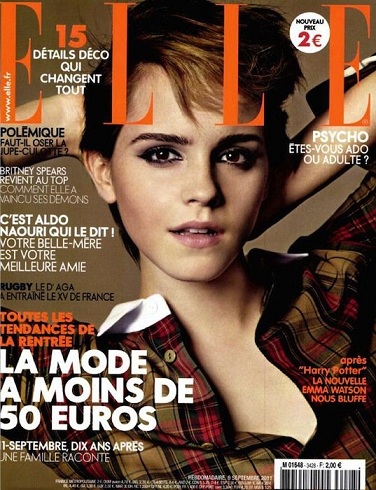 Emma Watson bellissima e sbarazzina sulla cover di Elle Francia