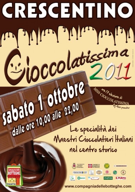 Cioccolatissima, la festa del cioccolato, il 1° ottobre a Crescentino