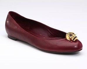 alexander mcqueen ballerine teschio rosse