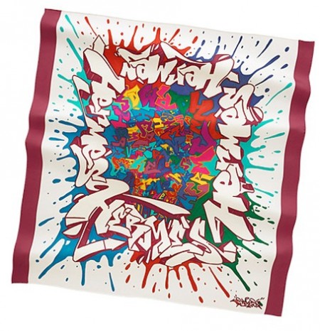 I bellissimi foulard Hermes incontrano i graffiti di Cyri Congo