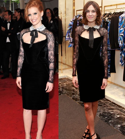 L’abito Emilio Pucci sta meglio a Jessica Chastain oppure ad Alexa Chung?