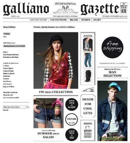 John Galliano lancia lo store online, ma senza Galliano che senso ha?