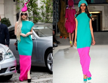 Lady Gaga e il color block vezzoso di Roksanda Ilincic