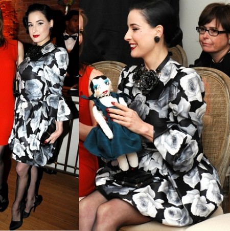 I fiori invernali di Lanvin per la splendida Dita von Teese