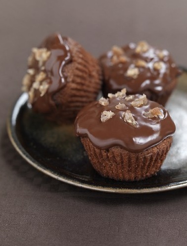 Muffin golosi al cioccolato con le castagne