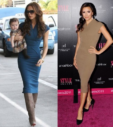 Victoria Beckham e Eva Longoria, amiche nella vita e nei look