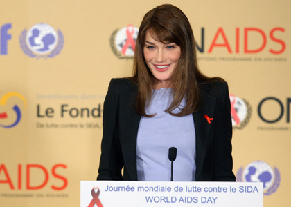 Carla Bruni lotta AIDS