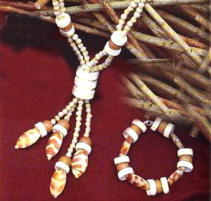 Collana bracciale ossa di squalo
