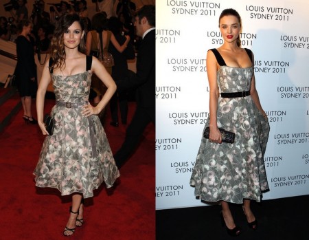 Louis Vuitton: stesso abito per Rachel Bilson e Miranda Kerr, chi preferite?
