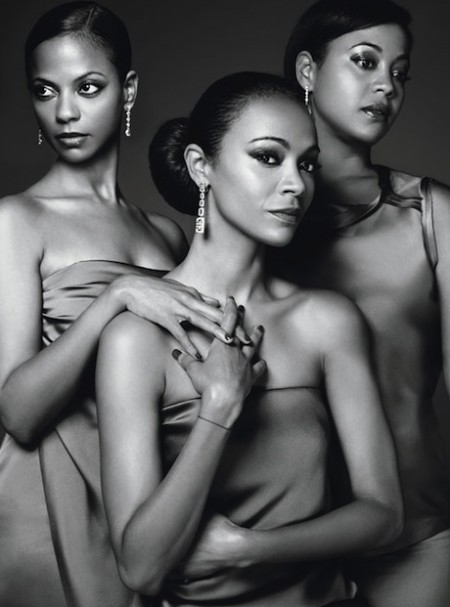 zoe saldana sorelle w magazine