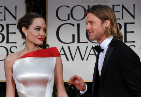Brad Pitt Angelina Jolie Golden Globes 2012