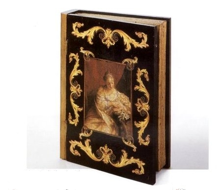 Scatola libro decoupage legno