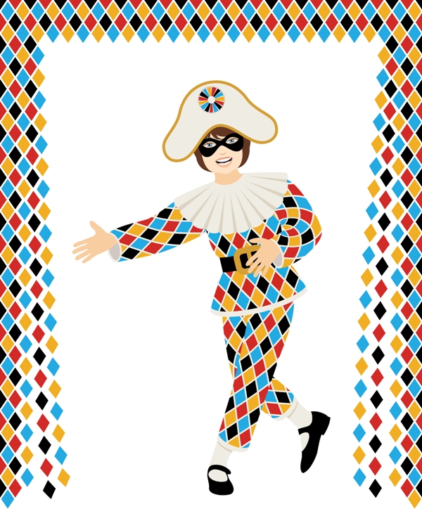 il vestito di arlecchino a carnevale