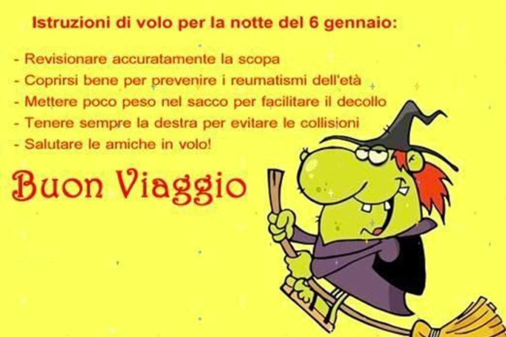 immagine con frasi befana