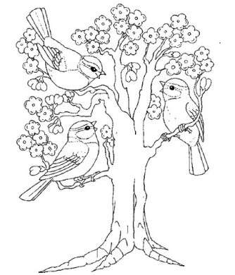 Disegno di un albero in fiore