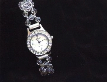 Orologio con cinturino perline swarovski
