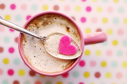 tazzina di caffè con cuore