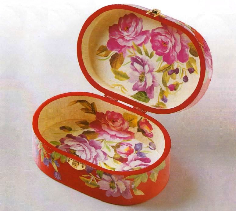 Decoupage bauletto rose