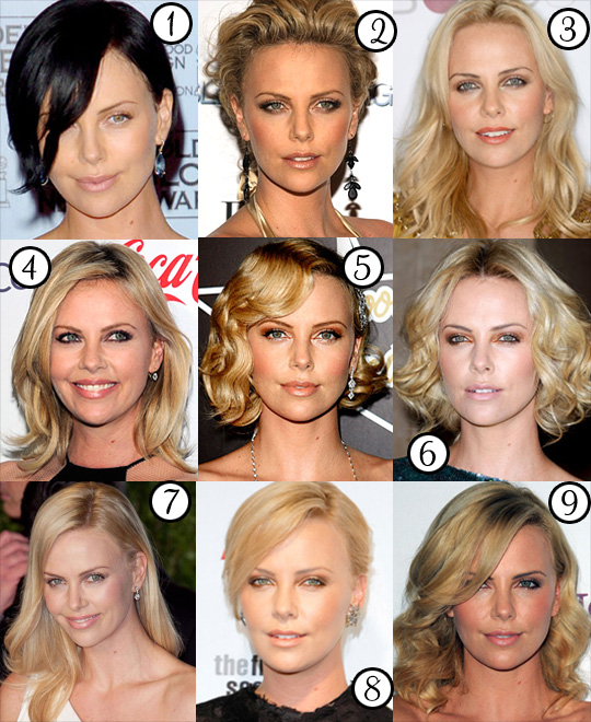 charlize theron capelli biondi acconciature