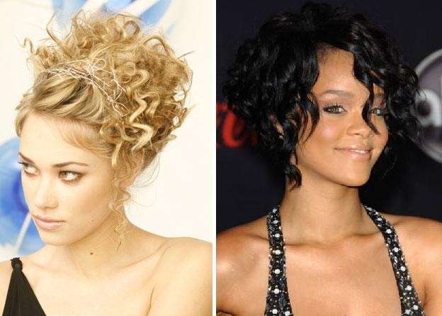Capelli ricci e raccolti