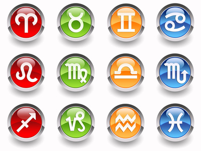 Glossy zodiac signs