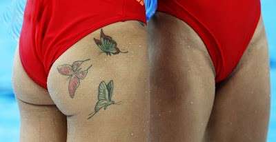 Tatuaggi atlete Londra 2012 farfalline