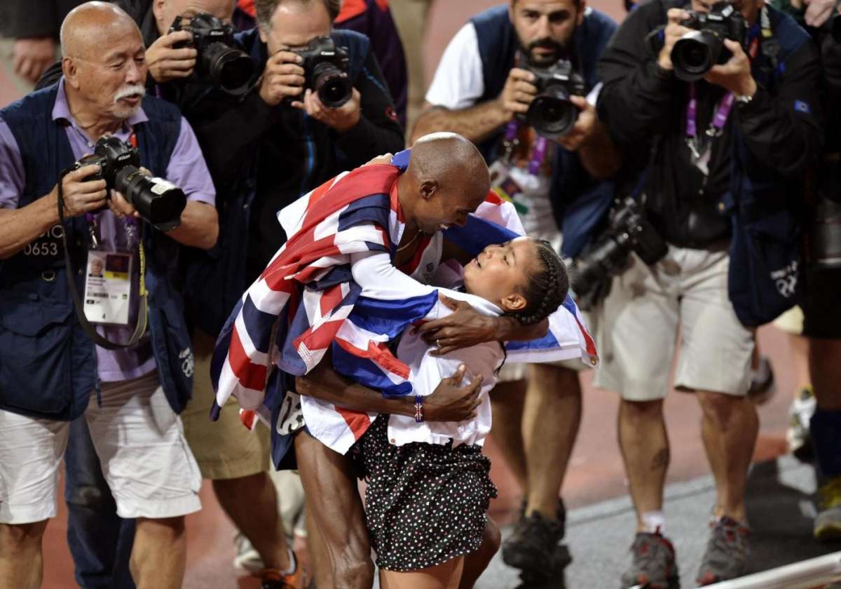 Mo Farah e la figlia Rihanna