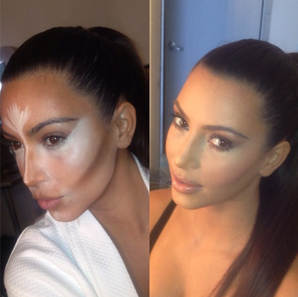 Kim Kardashian contouring