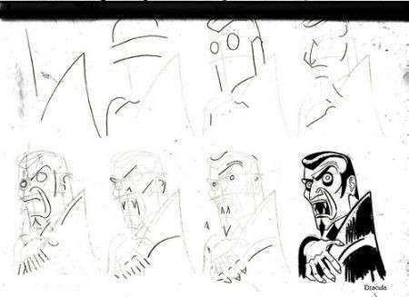 Disegni di Halloween per bambini per creare su carta la figura di Dracula