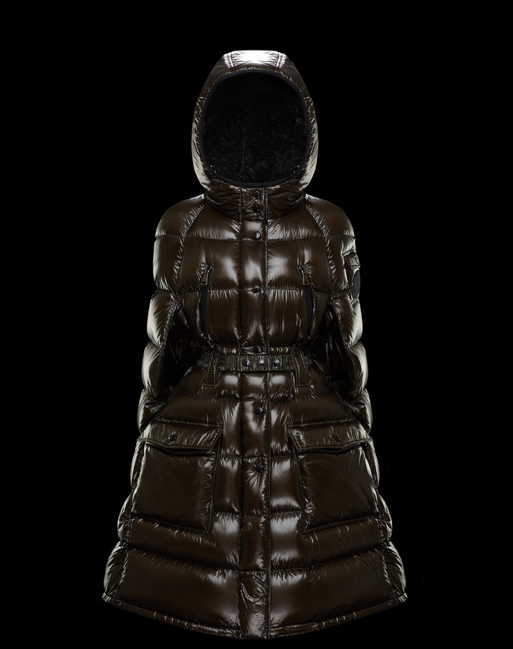 Piumino Moncler verde militare senza maniche