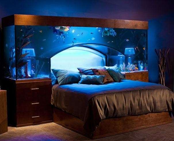 Idee per la casa il letto acquario