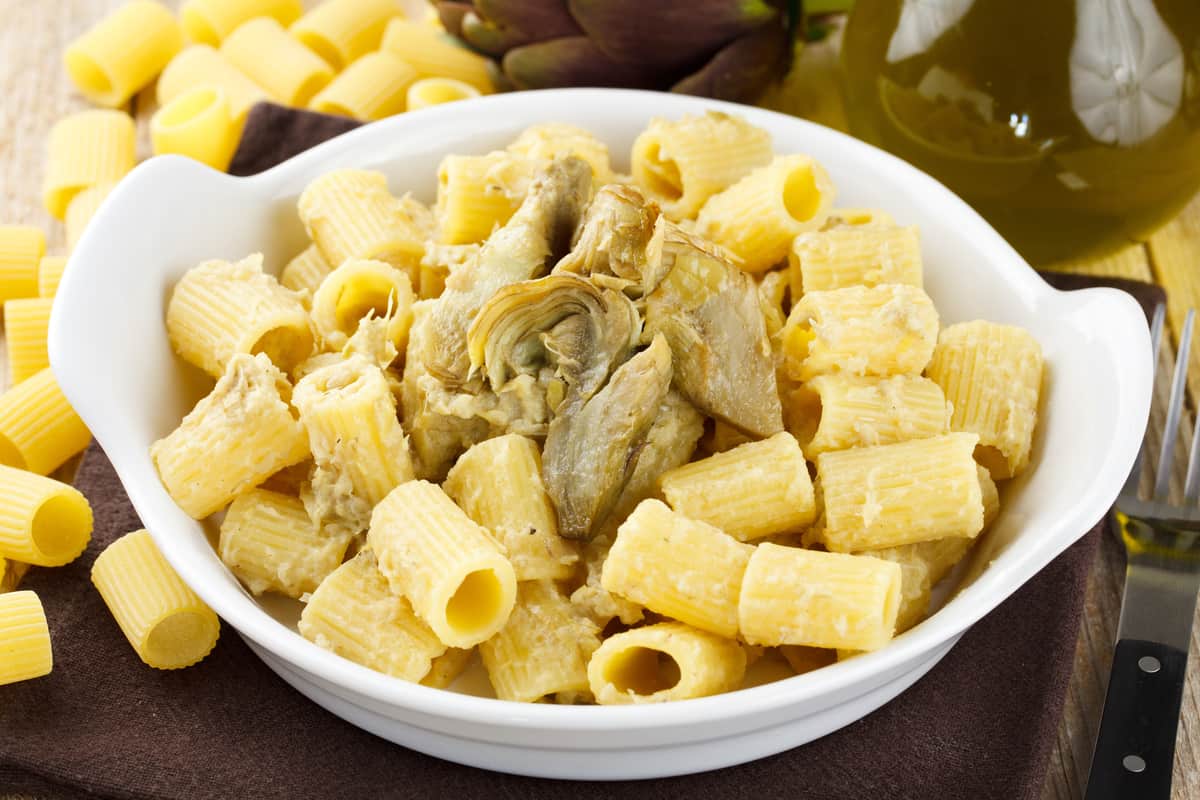variante carbonara con i carciofi