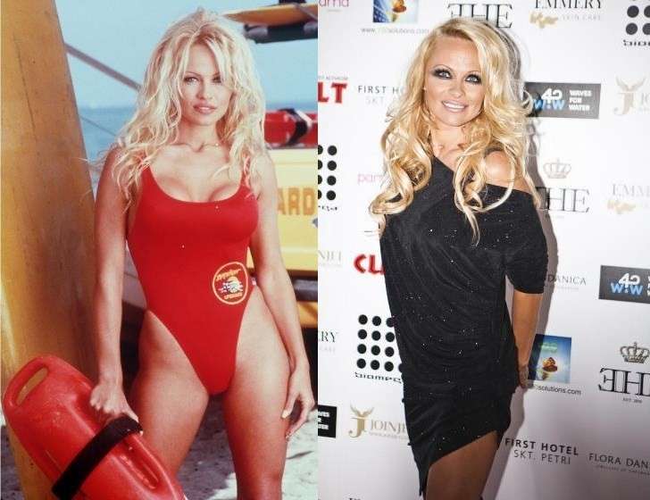 Pamela Anderson ieri e oggi