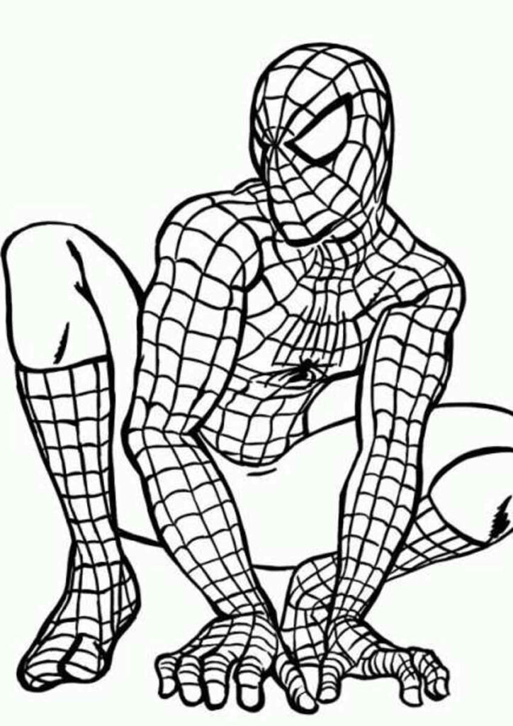 spiderman da colorare