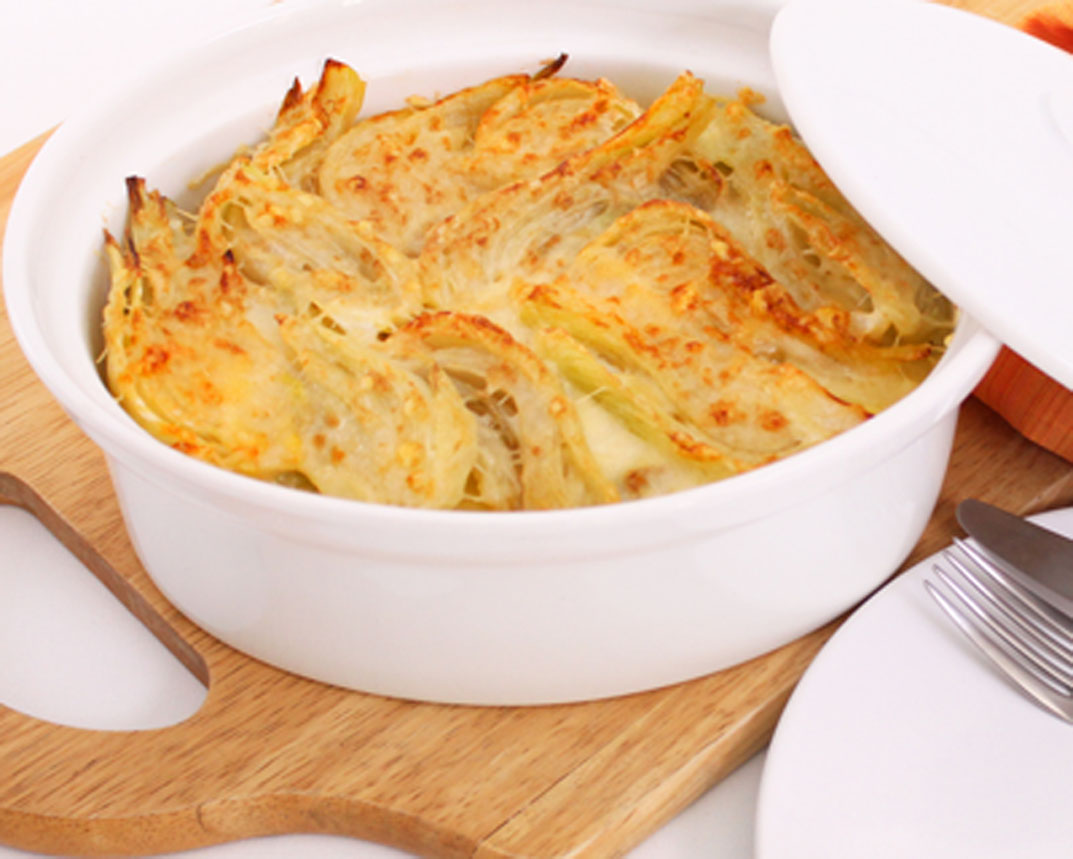 Gratin di finocchi al forno, ricetta light