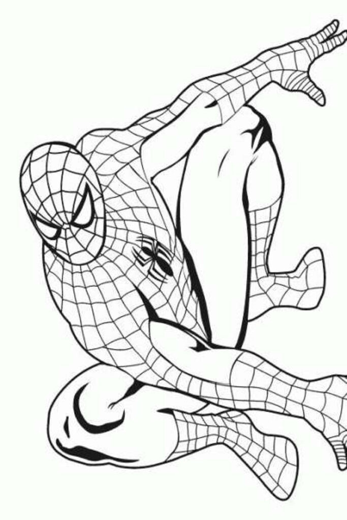 spiderman da colorare