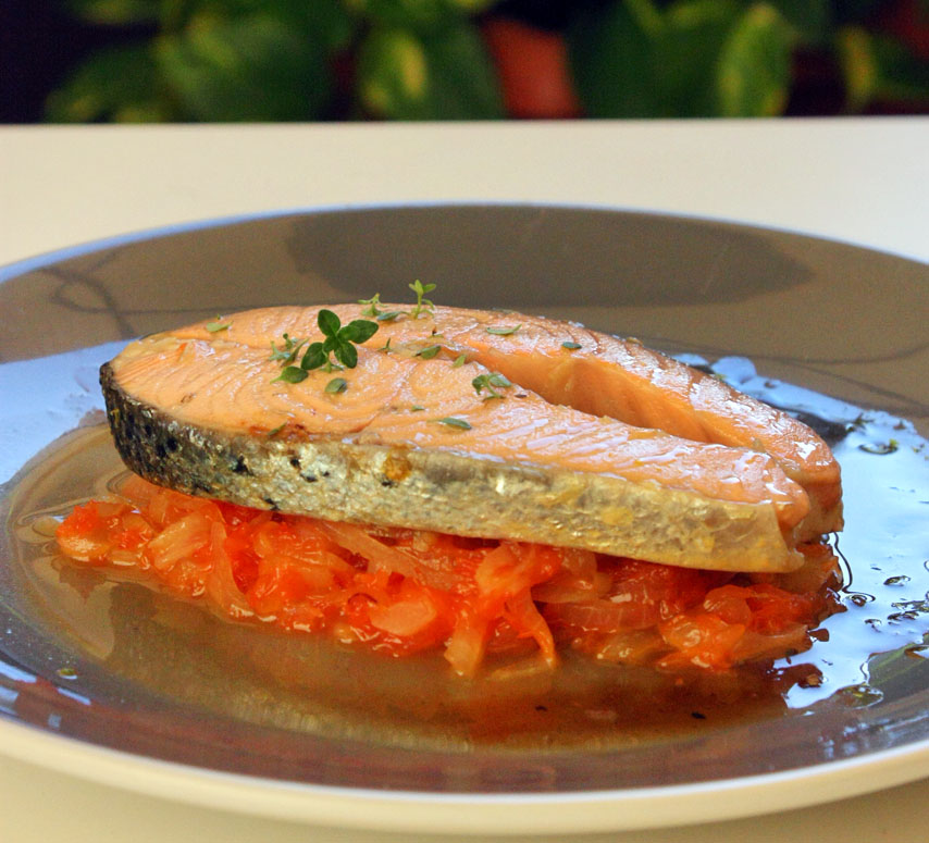 Salmone agli agrumi e miele, ricette light