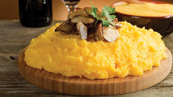 Polenta ai funghi, ricetta light